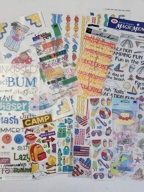 NWT Summer Vacation Scrapbooking Sticker Lot